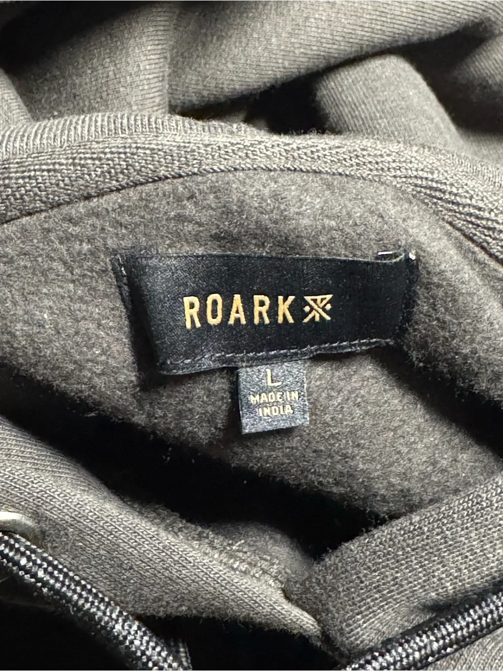 Roark Hiker Hoodie Women’s Large Faded Black Embroidered NWT